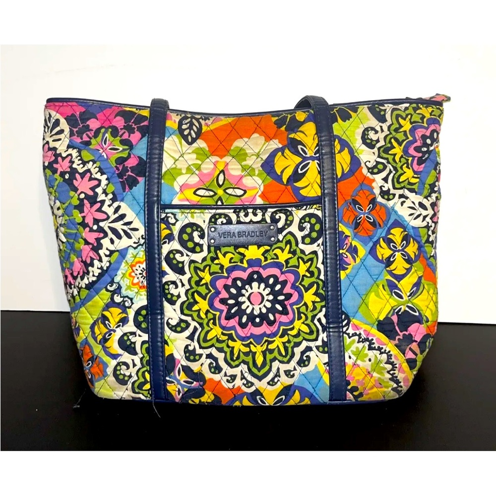 Vera Bradley Double Handle Medium Tote Quilted Cambridge Pattern 2007 Retired